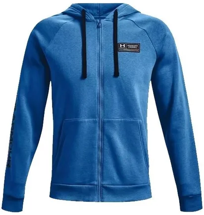 Толстовка мужская Under Armour Sweatshirt Rival Fleece Chroma Fz Hd-Blu Blue 1370344-474
