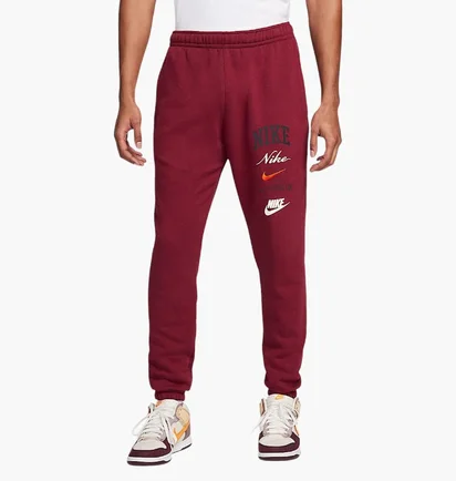 Штаны мужские Nike Club Fleece Stack Gx Bordo FN2643-677