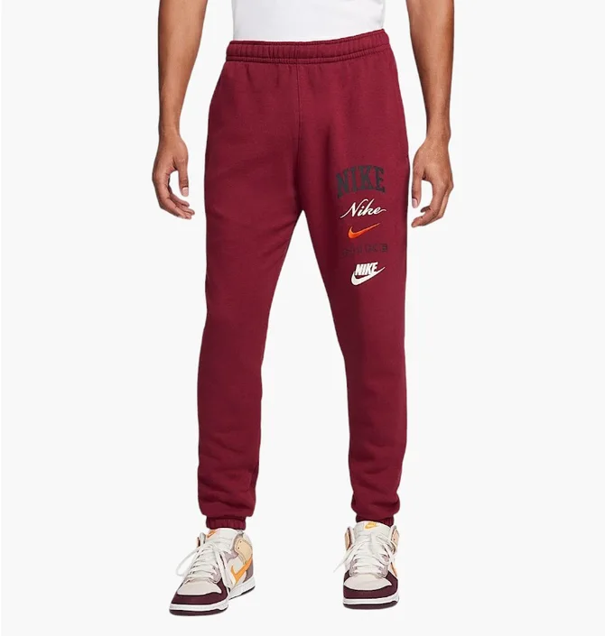 Штаны мужские Nike Club Fleece Stack Gx Bordo FN2643-677