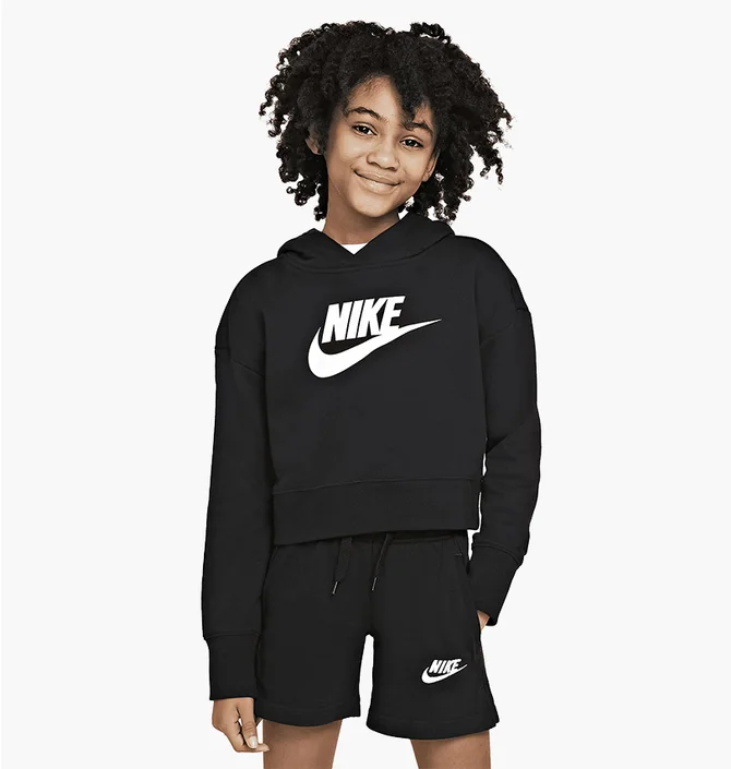 Худі дитяче Nike G Nsw Club Ft Crop Hoodie Hbr Black DC7210-010