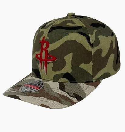 Кепка унисекс Mitchell & Ness Nba Brooklyn Nets Woodland Desert Stretch Snapback Camo/Green 6HSSMM19494-BNECMWD