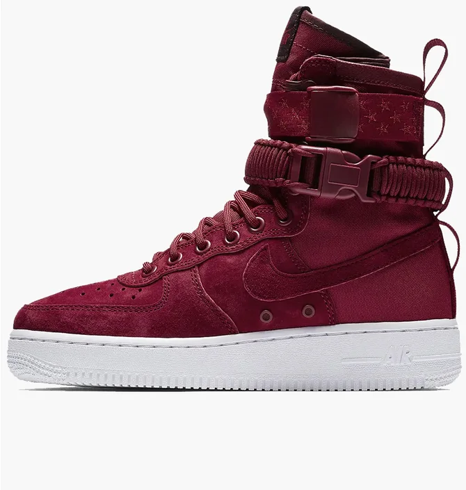 Кроссовки женские Nike Sf Air Force 1 High Bordo 857872-601