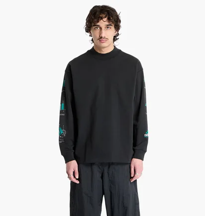 Свитшот мужской Adidas Equipment Long Sleeve Graphic Black JN4849