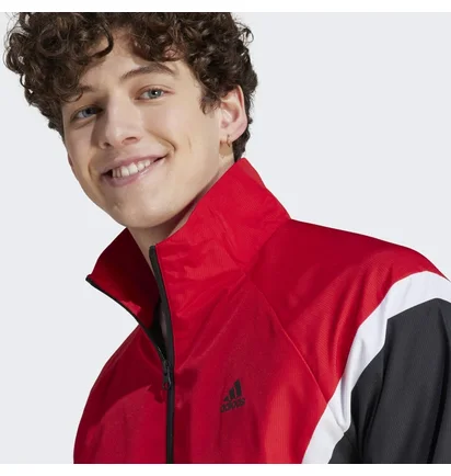 Спортивный костюм мужской Adidas Sportswear Woven Non-Hooded Track Suit Black/Red IJ6073