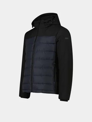 Куртка мужская CMP Zip Hood Feel Warm Black/Blue 34K0147-42UU