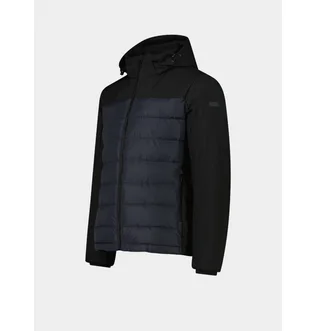 Куртка мужская CMP Zip Hood Feel Warm Black/Blue 34K0147-42UU
