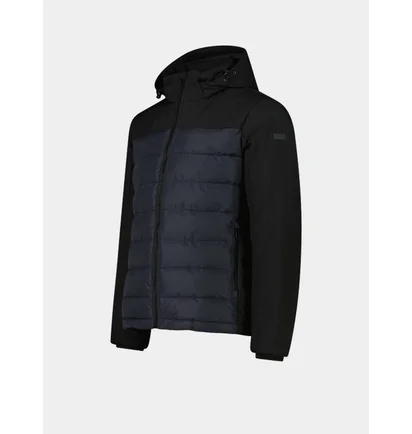 Куртка мужская CMP Zip Hood Feel Warm Black/Blue 34K0147-42UU