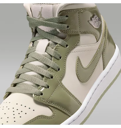Кроссовки женские Air jordan 1 Mid Olive/Beige HF4079-003