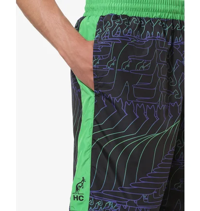 Шорты мужские AUSTRALIAN Flowing Smash Short Black/Green HCUSH0014-316