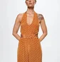 Комбинезон женский Mango Polka-Dot Long Jumpsuit Orange 37050423