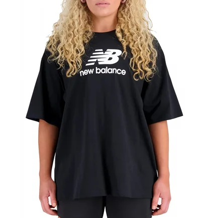 Футболка женская New Balance T-Shirt Essentials Stacked Logo Black WT31519BK