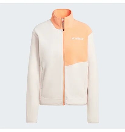 Куртка жіноча Adidas Terrex Multi Full-Zip Fleece Jacket Beige/Orange IZ3299