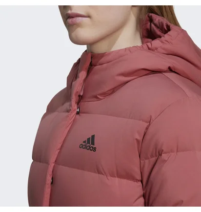 Пуховик жіночий Adidas Helionic Hooded Down Jacket Red Hg8745