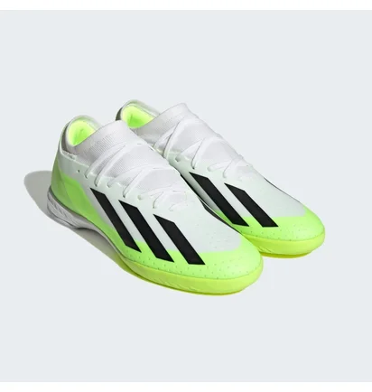 Футзалки унисекс Adidas X Crazyfast.3 Indoor Shoes White/Green ID9340