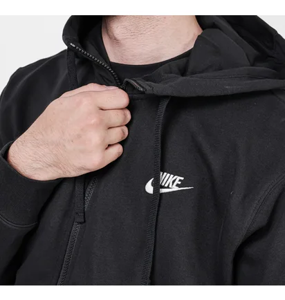 Толстовка чоловіча Nike M NSW CLUB HOODIE FZ BB Black BV2645-010
