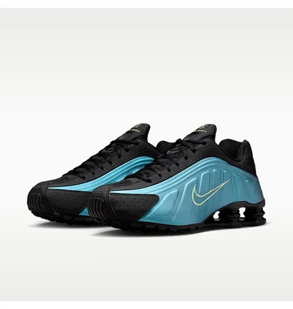 Кросівки чоловічі Nike Shox R4 Reflective Black/Turquoise IF4849-500