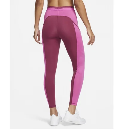 Леггинсы женские Nike Pro WomenS High-Waisted 7/8 Training Leggings With Pockets Bordo DX0063-653