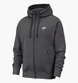 Толстовка мужская Nike M Nsw Club Hoodie Fz Bb Grey BV2645-071