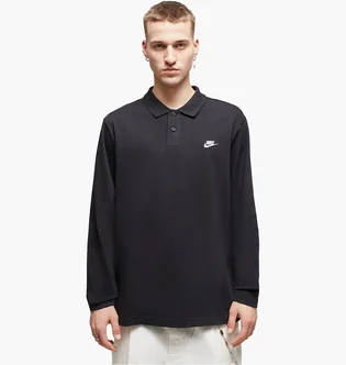 Кофта мужская Nike Polo M Nk Club Knit Ls Polo Black FQ3417-010