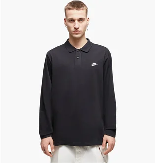 Кофта мужская Nike Polo M Nk Club Knit Ls Polo Black FQ3417-010