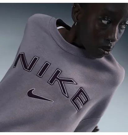 Світшот жіночий Nike W Nsw Phnx Flc Oos Logo Crew Violet FV7674-226