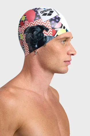 Шапочка для плавания унисекс Arena Hd Cap Puppy White/Multi 005572-210