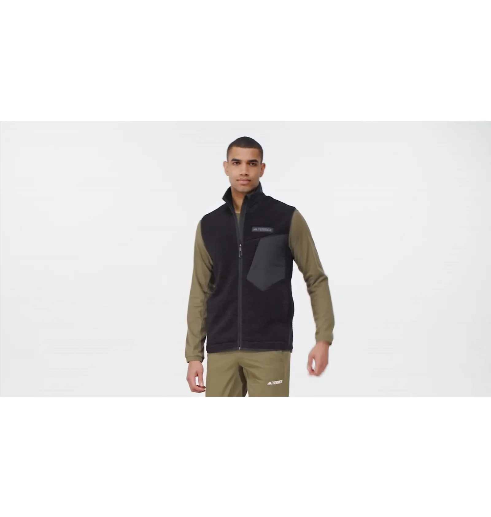 ᐉ Жилетка чоловіча Adidas Terrex Xploric High Pile Fleece Black