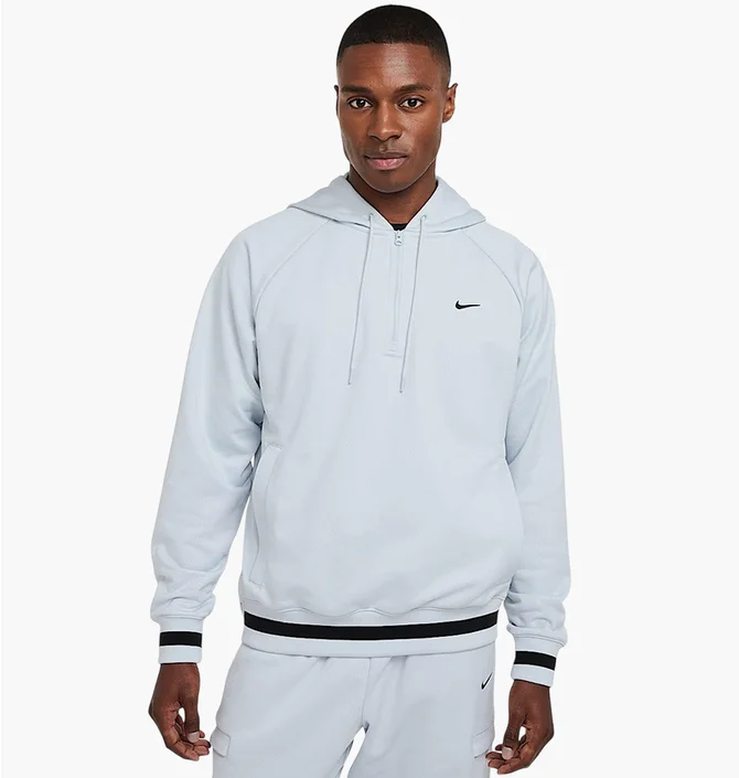 Худи мужское Nike Dna MenS Therma-Fit 1/4-Zip Basketball Hoodie Grey FZ0664-043