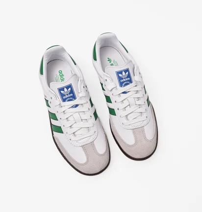 Кроссовки унисекс Adidas Samba Og White & Green White IG1024