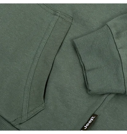 Толстовка мужская Jeep Hooded Sweatshirt Full Zip Sleeve Embroidery Turquoise O102571-E850
