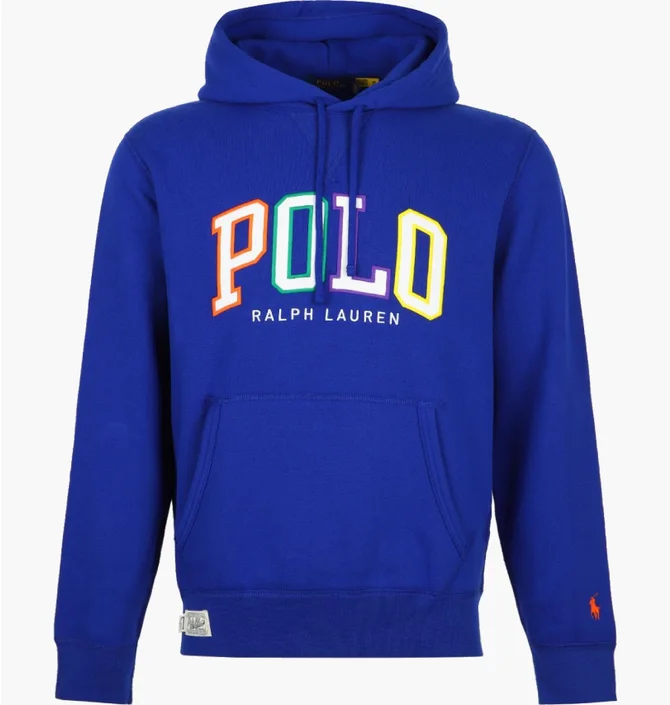 Худи мужское Ralph Lauren Fleece Logo Hoodie Blue 710890190003