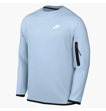 Свитшот мужской Nike Sportwear Tech Fleece Crew Light Blue CU4505-441