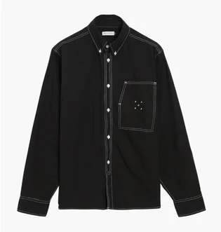 Рубашка мужская Pop Trading Company Bd Black POPAW24-03-007