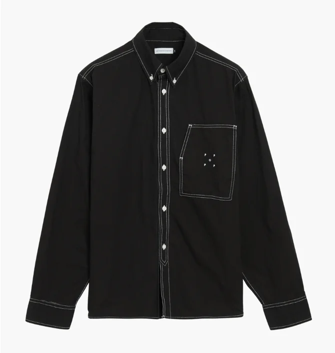 Сорочка чоловіча Pop Trading Company Bd Black POPAW24-03-007