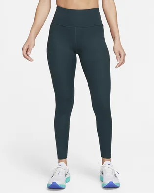 Легінси жіночі Nike Fast Mid-Rise 7/8 Printed Leggings With Pockets Blue FB4579-328