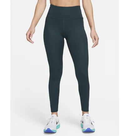 Леггинсы женские Nike Fast Mid-Rise 7/8 Printed Leggings With Pockets Blue FB4579-328