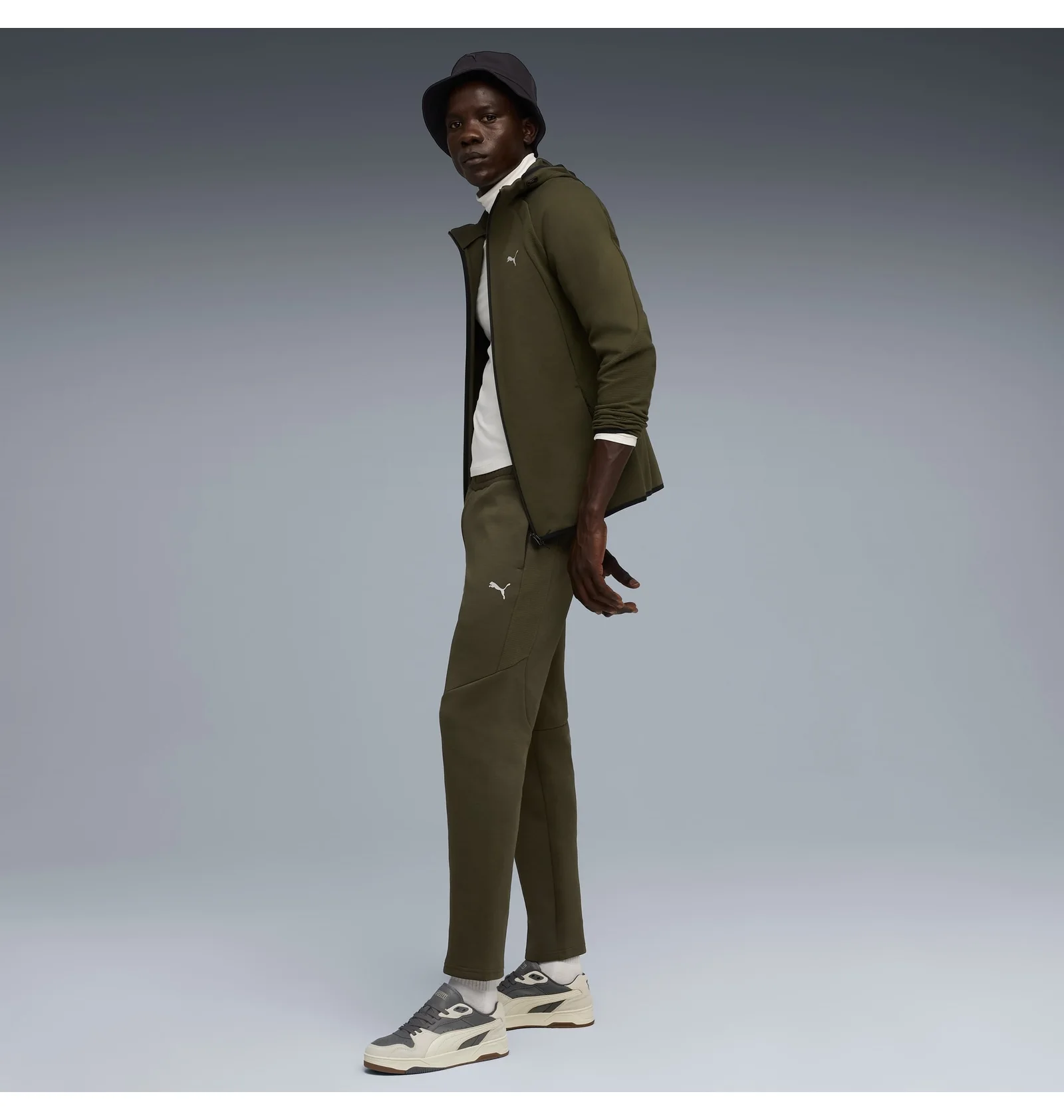 ᐉ Толстовка чоловіча Puma Evostripe Fz Hoodie Dk Olive 688231-70