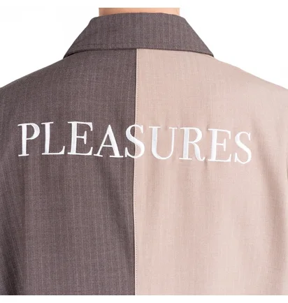 Пальто унисекс Pleasures Raid Long Jacket Beige/Grey P22F019-GREY