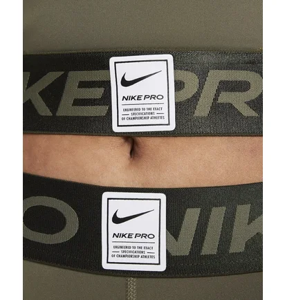 Топ женский Nike Pro Dri-Fit Graphic Crop Tank Olive Dq5593-222