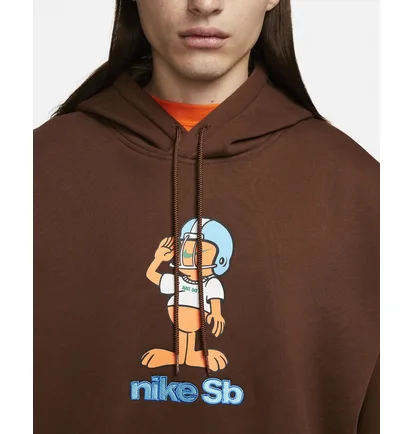 Худи унисекс Nike Sb Fleece Skate Pullover Hoodie Brown FN0547-259