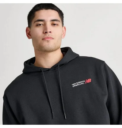 Худі чоловіче New Balance Fleece Hoodie Black MT51770