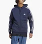 Толстовка мужская Adidas Hooded Sweatshirt Sportswear M 3S Fl Fz Hd Blue IJ6478