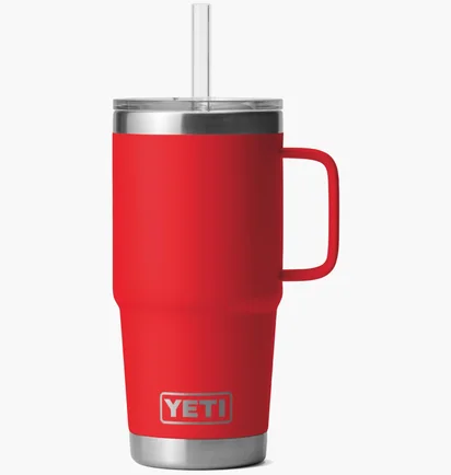 Термокружка Yeti Rambler 25Oz (739Ml) Straw Mug Red 70000001825