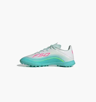 Сороконожки детские Adidas F50 League Tf Messi White/Turquoise JQ0944