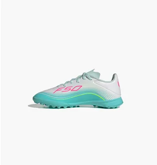 Сороконожки детские Adidas F50 League Tf Messi White/Turquoise JQ0944