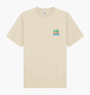 Футболка унисекс Arte Antwerp Multi Logo Beige SS25-102T