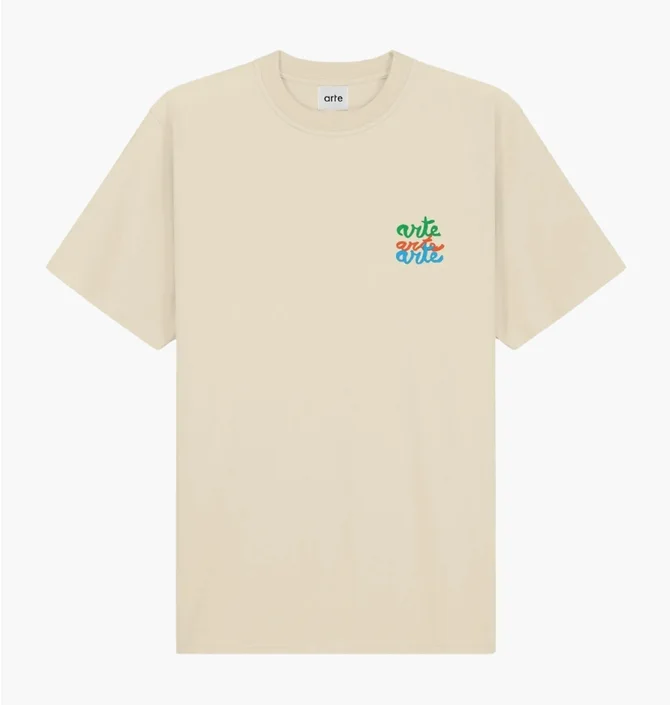 Футболка унисекс Arte Antwerp Multi Logo Beige SS25-102T