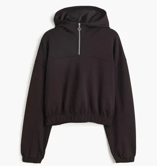 Худи женское H&M Zip-Top Sports Hoodie Black 1105174001