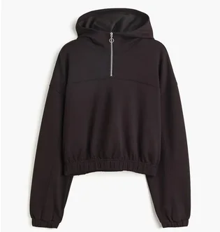 Худи женское H&M Zip-Top Sports Hoodie Black 1105174001