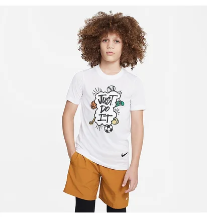 Футболка детская Nike Dri-Fit Just Do It Multi Sport Tee White DX9534-100